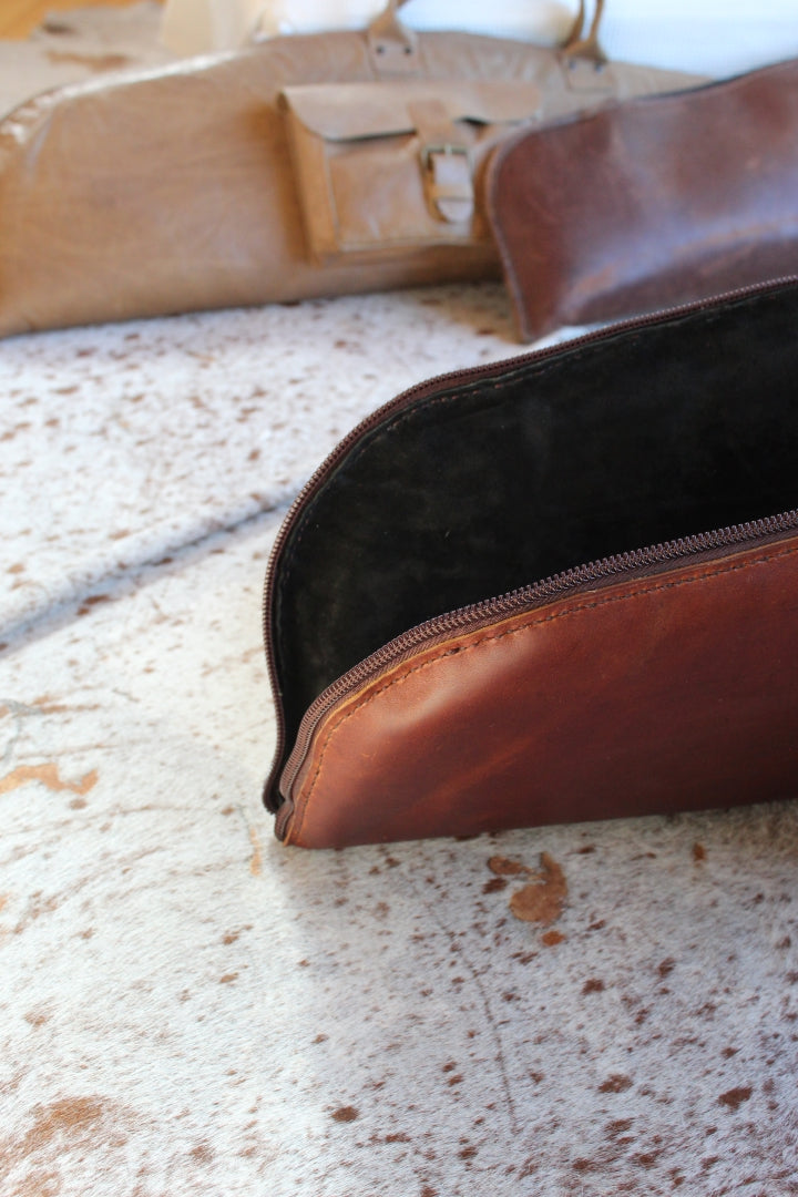 Leather rifle bag