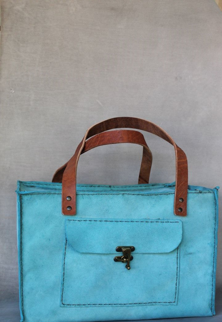 Suede Closed Organizer's Case in BABY BLUE