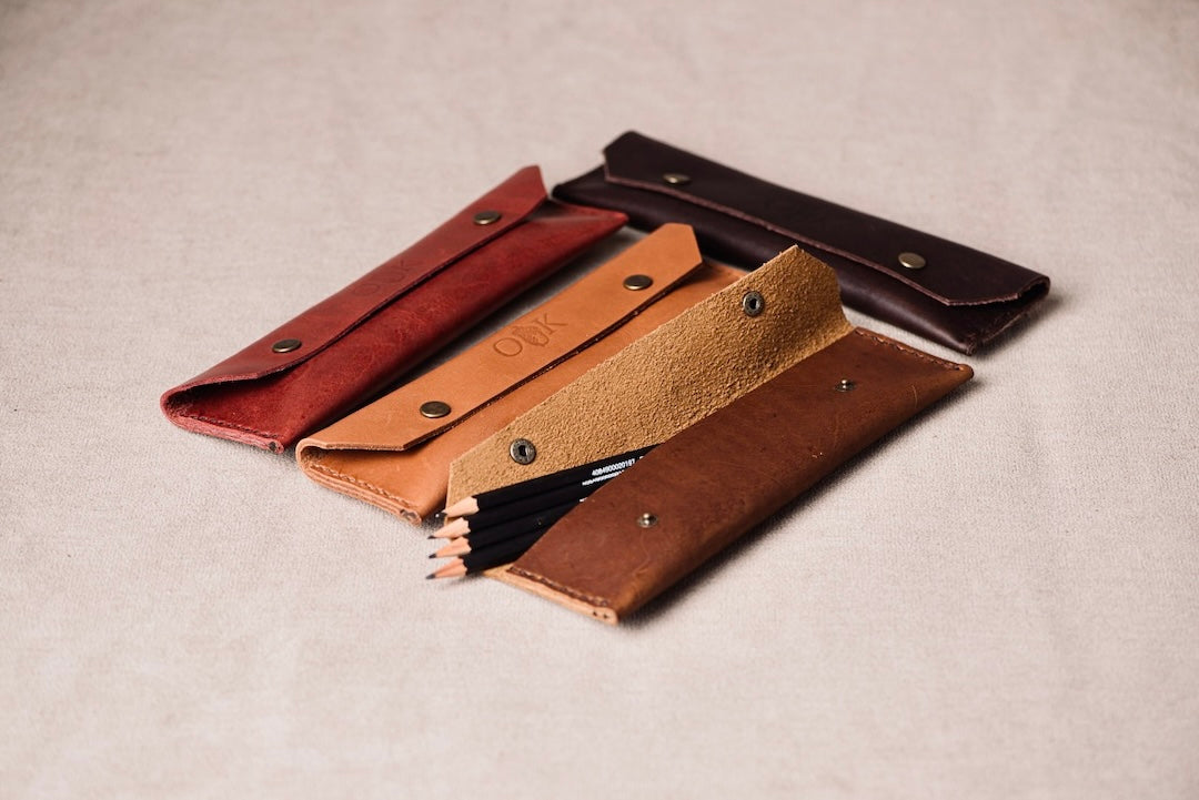 Leather pencil case