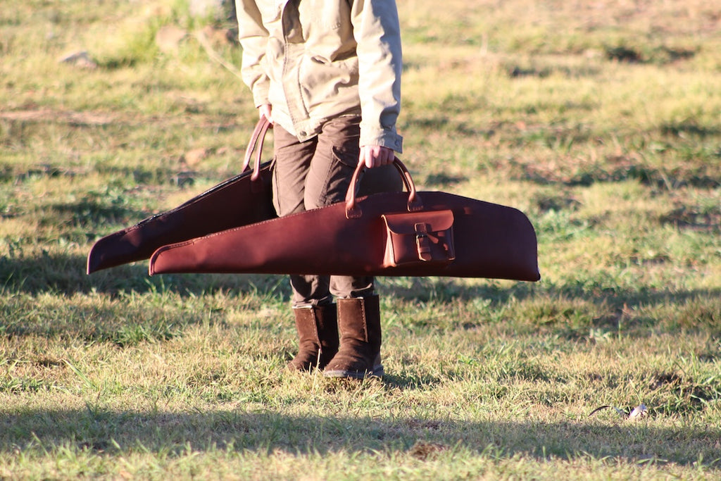 Leather rifle bag