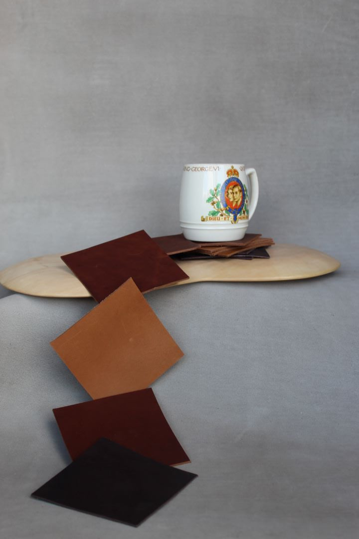 Leather coasters