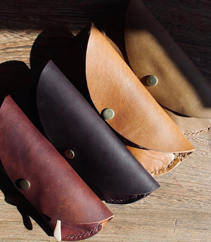 Leather sunglasses case