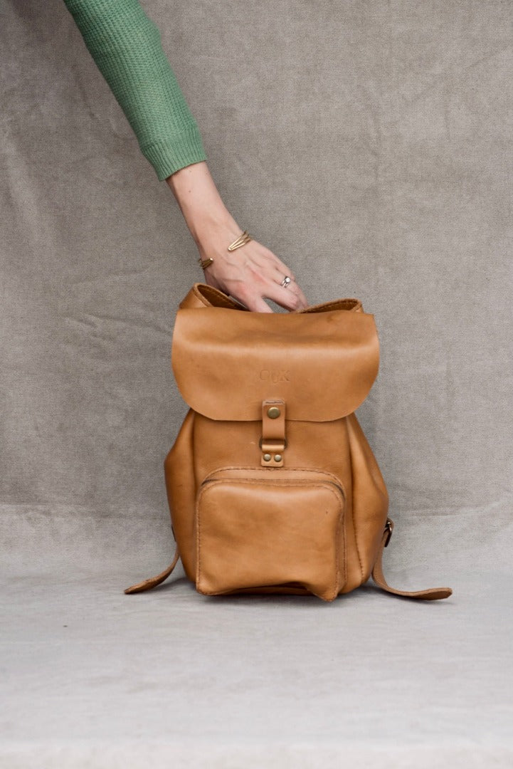 genuine leather backpack