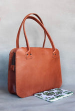 Load image into Gallery viewer, photo of sandra business bag in amber
